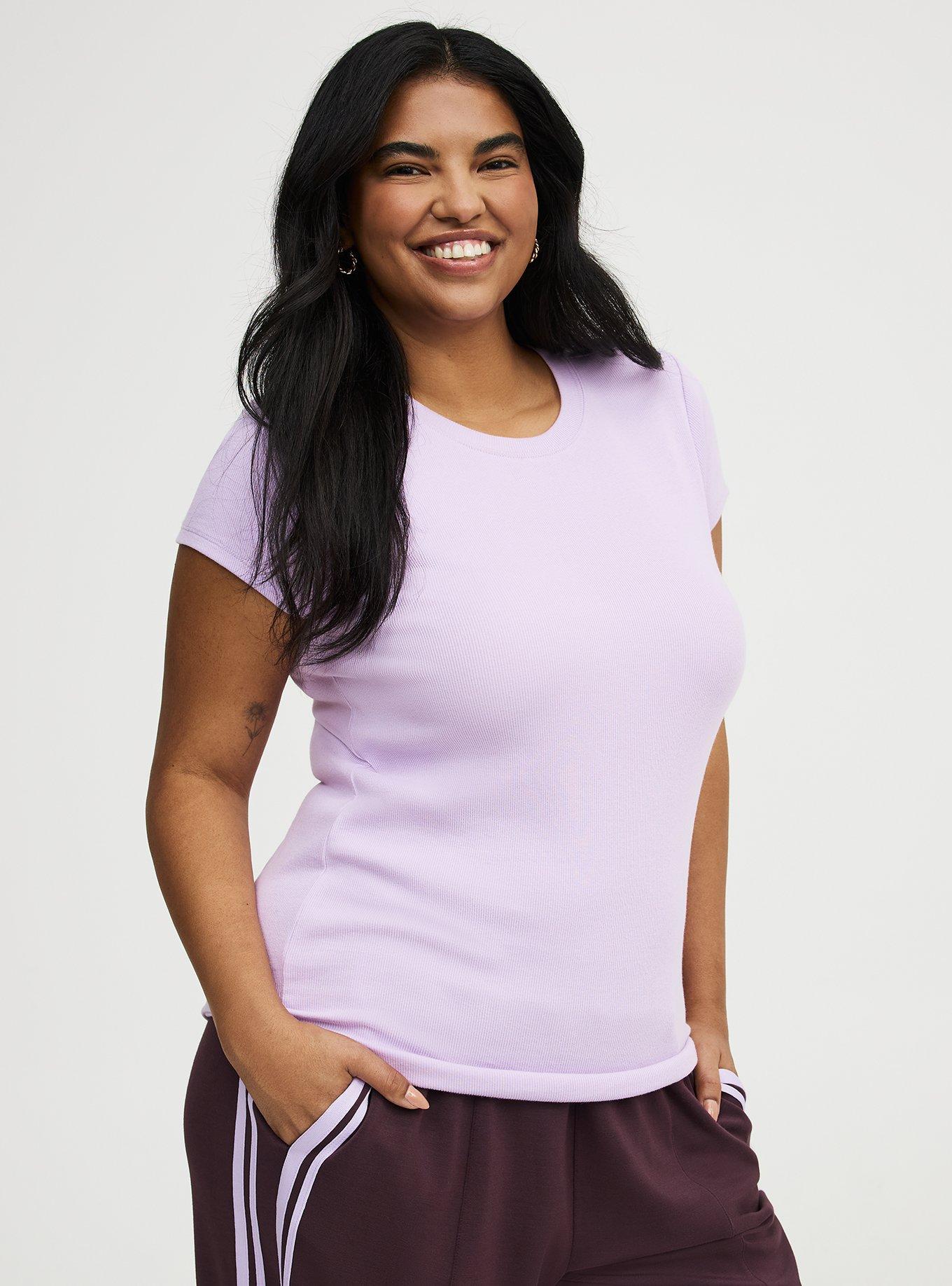 Plus Size Heritage Rib Crew Tee, ENGLISH HYACINTH, hi-res