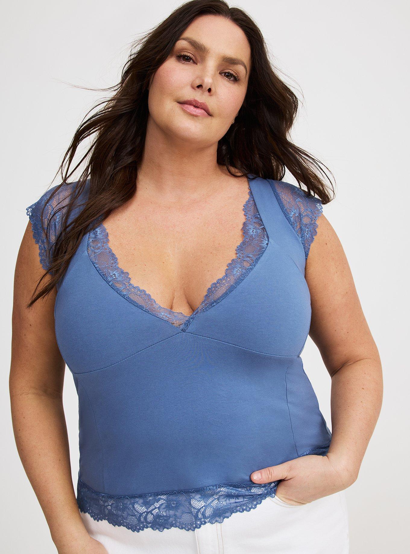 Foxy Sweetheart Lace-Trim Top
