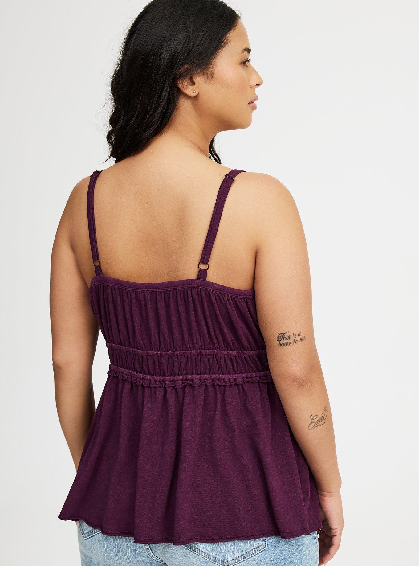 Drawstring Cami Babydoll Top