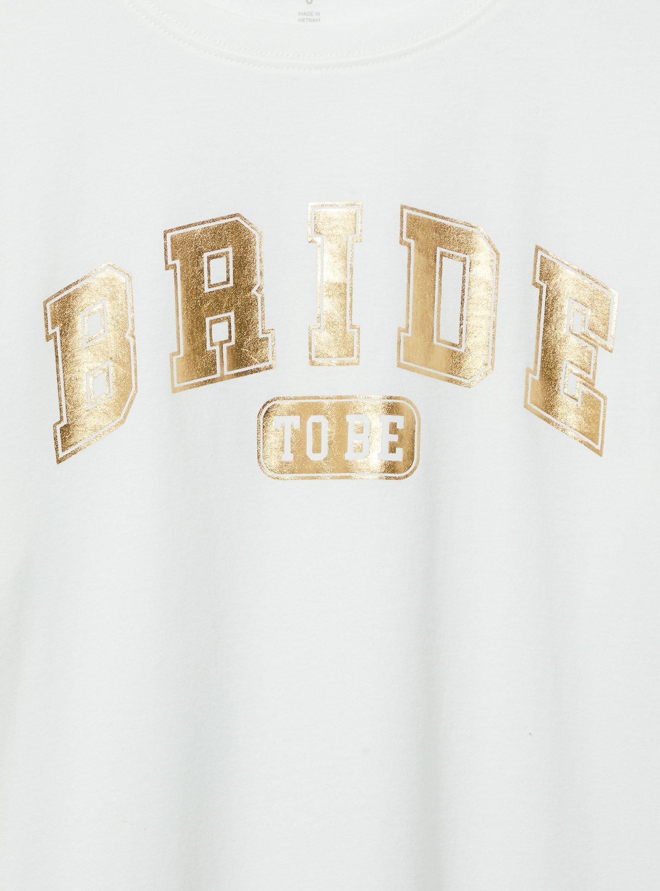BRIDE TO BE CLASSIC FIT HERITAGE JERSEY CREW TEE