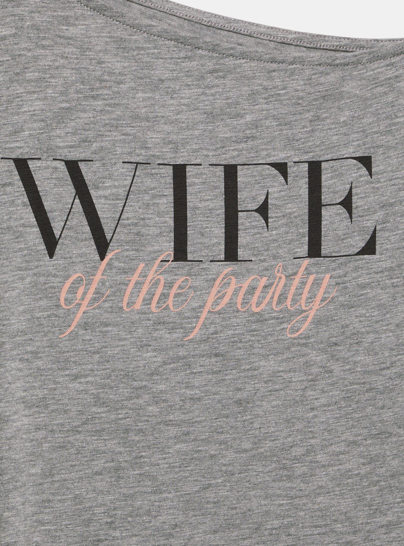 Wife Cotton Off-Shoulder Tee
