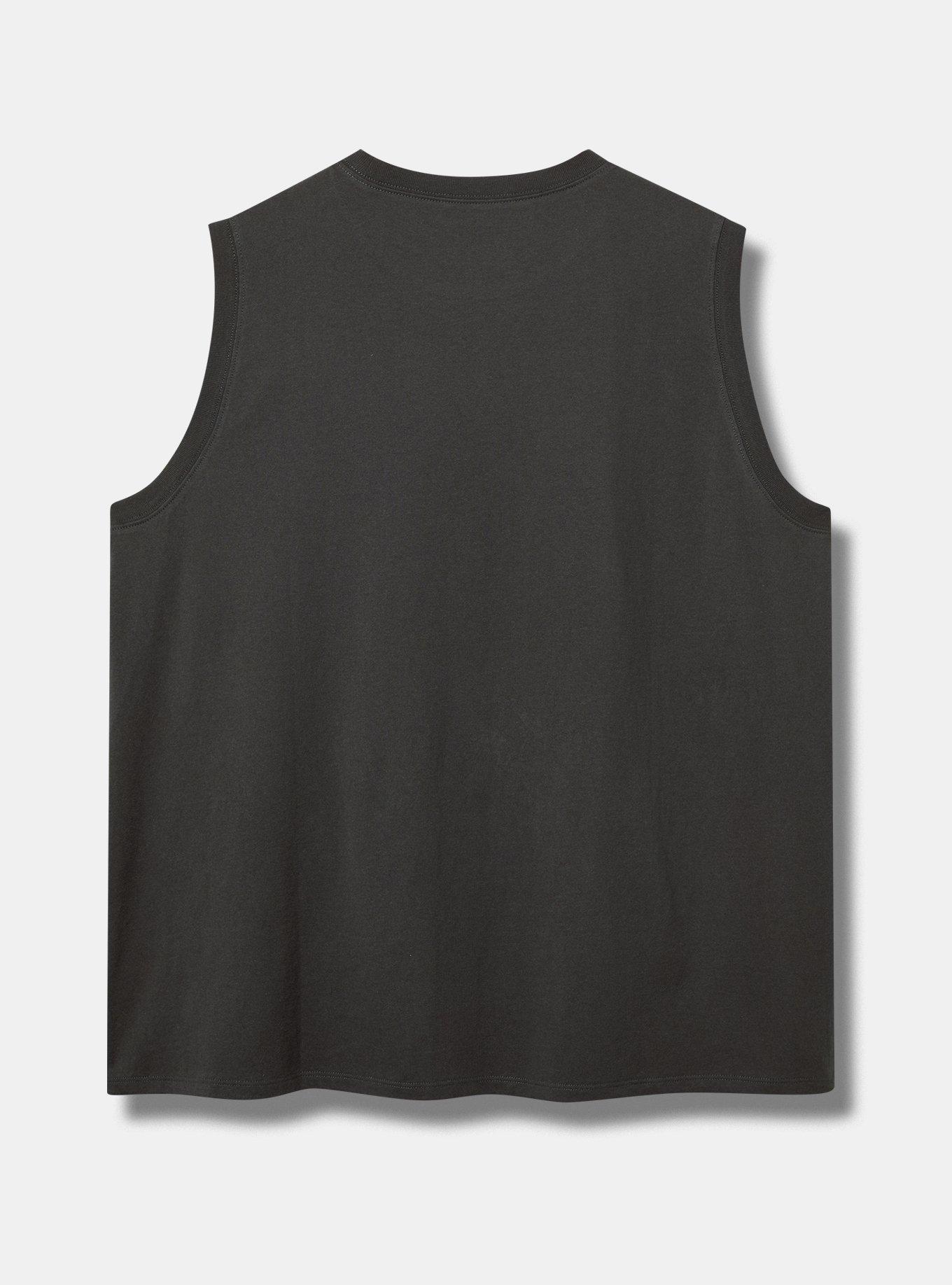 Celestial Flowers Relaxed Cotton Side Slit Tank