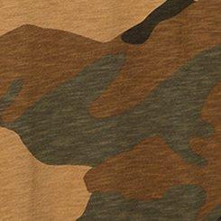 Plus Size Heritage Slub Relaxed V-Neck Tee, CAMO CADET, swatch
