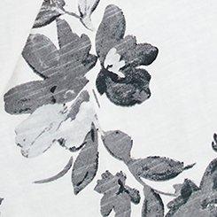 Heritage Slub V-Neck Relaxed Tee, TEA FLORAL WHITE, swatch