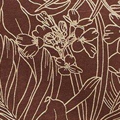 Heritage Slub V-Neck Relaxed Tee, LINEWORK TROPICAL BROWNE, swatch