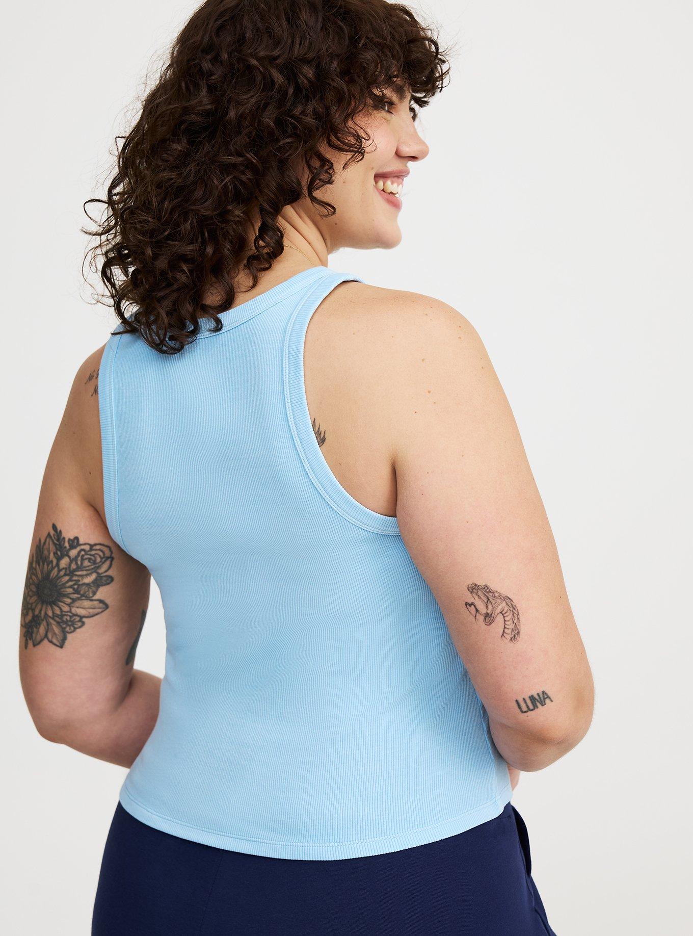 Heritage Rib High-Neck Crop Tank