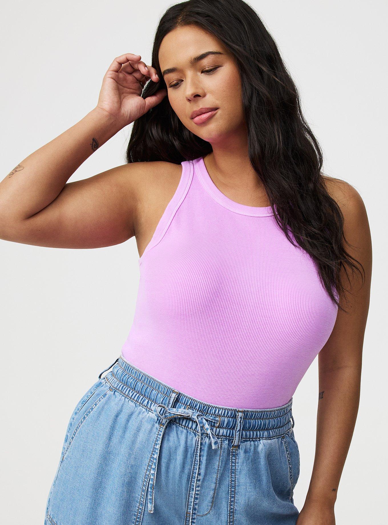 Heritage Rib High-Neck Crop Tank