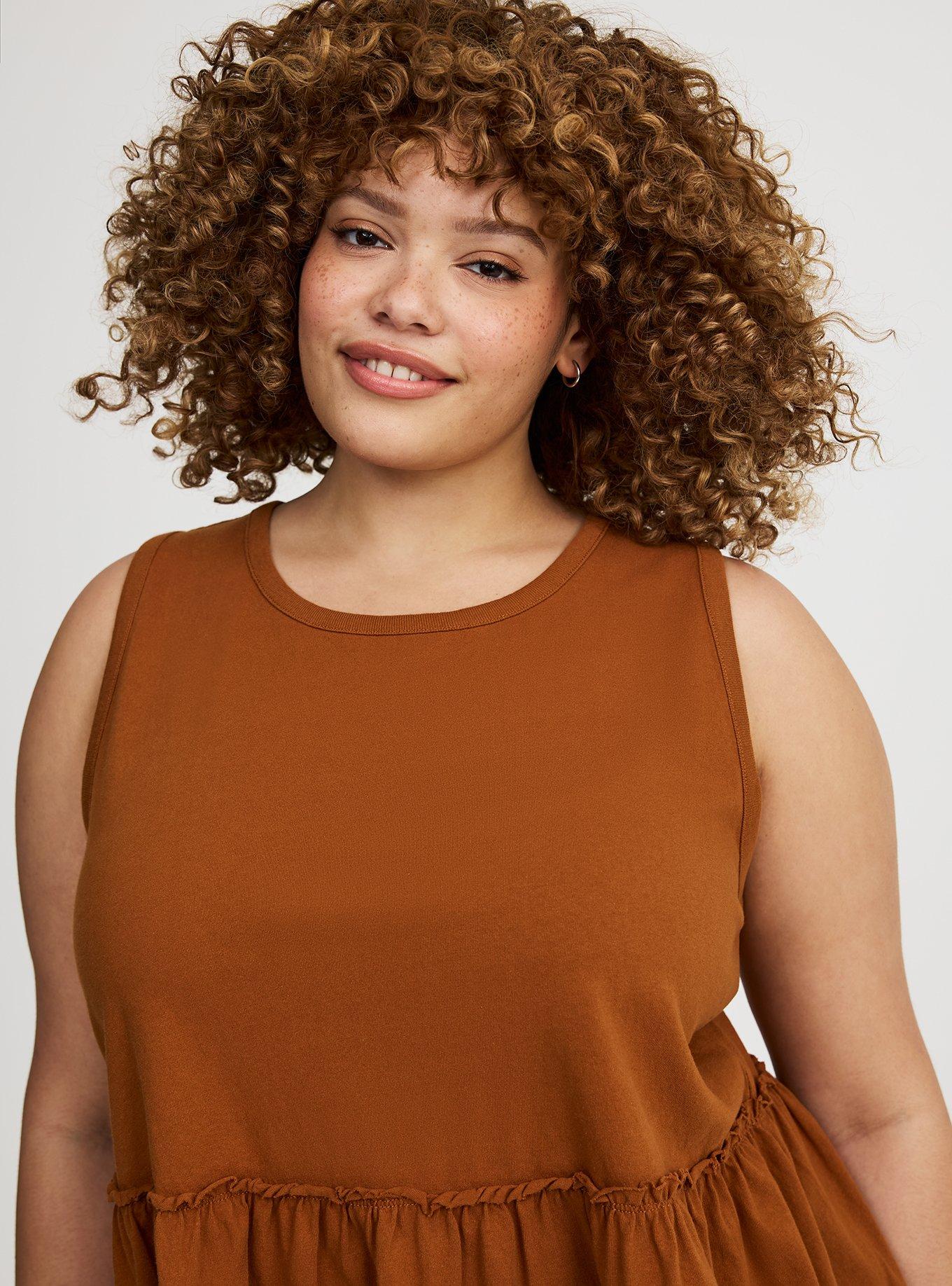Cotton Crew Babydoll Crop Top