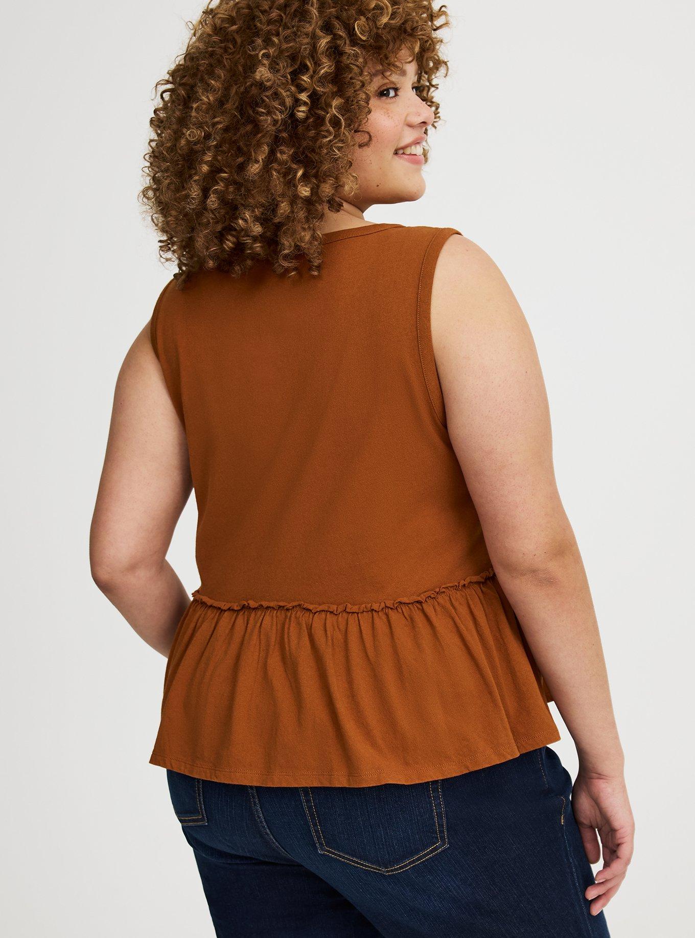 Cotton Crew Babydoll Crop Top