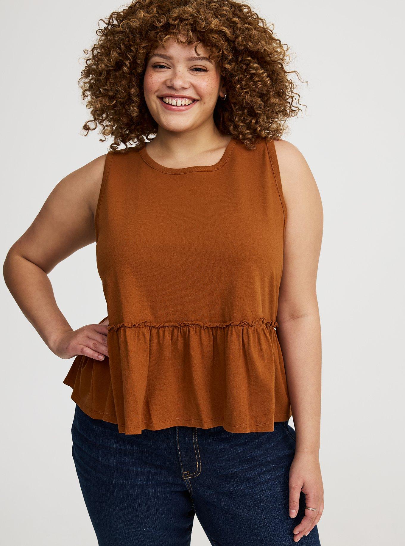 Cotton Crew Babydoll Crop Top