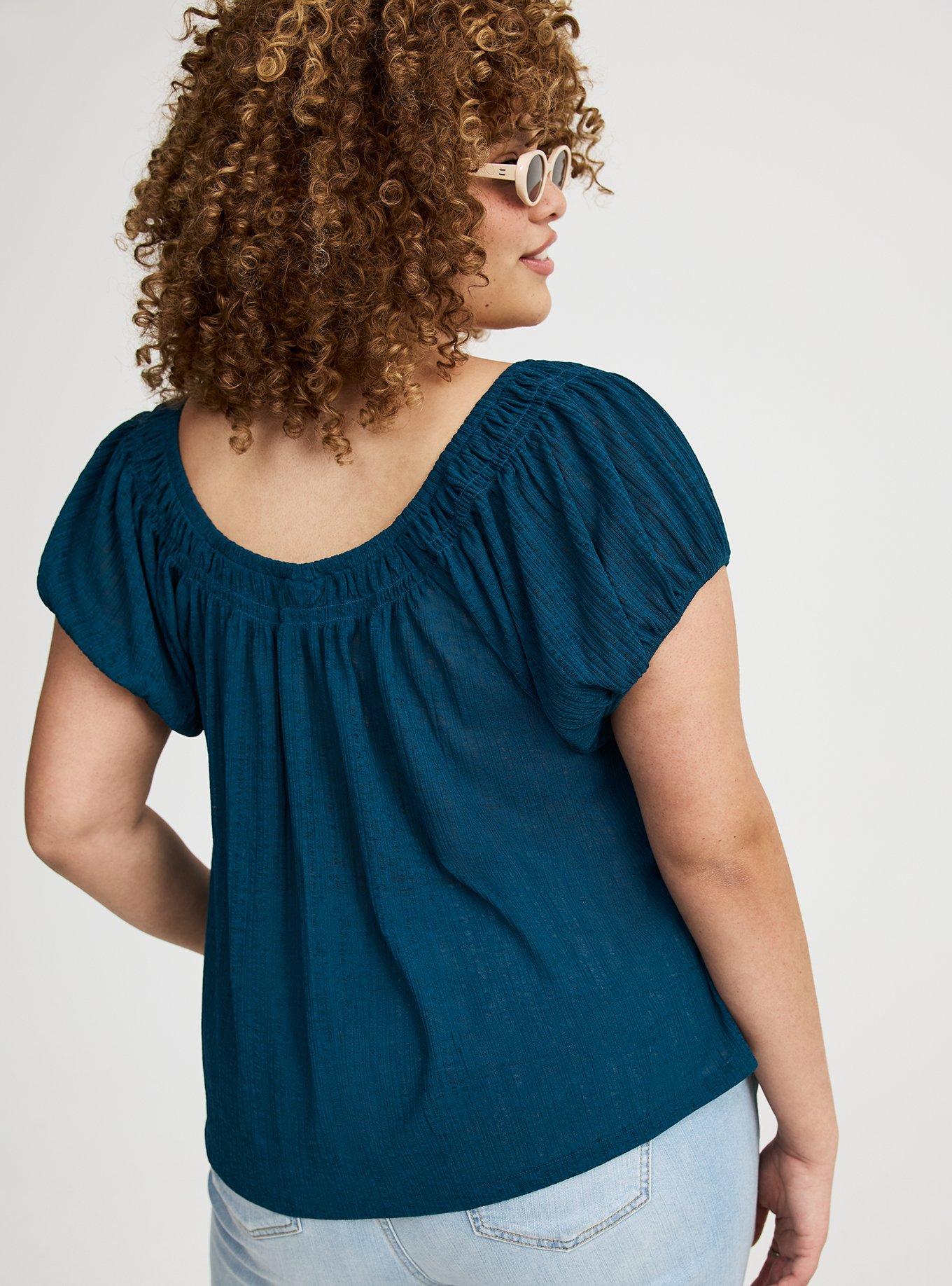 Cap Sleeve Peasant Top