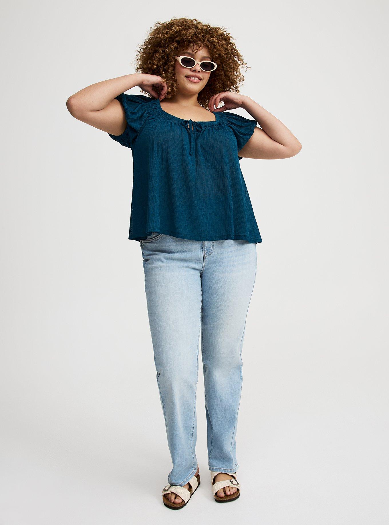Cap Sleeve Peasant Top