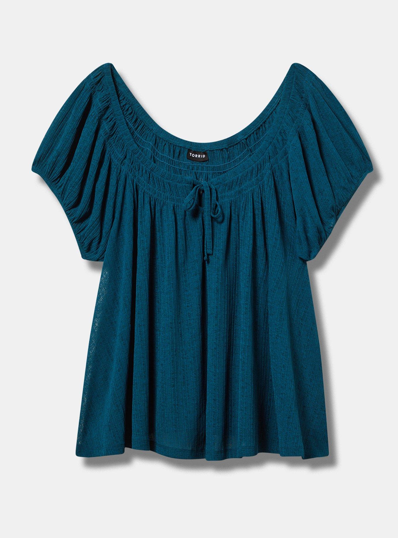 Cap Sleeve Peasant Top