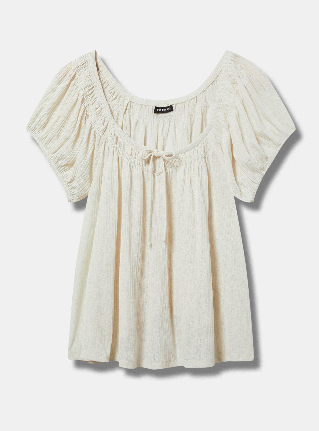 Cap Sleeve Peasant Top