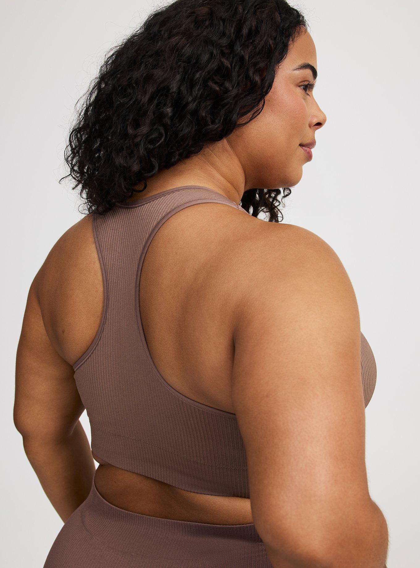 Lightly Lined Seamless Rib Racerback Bralette