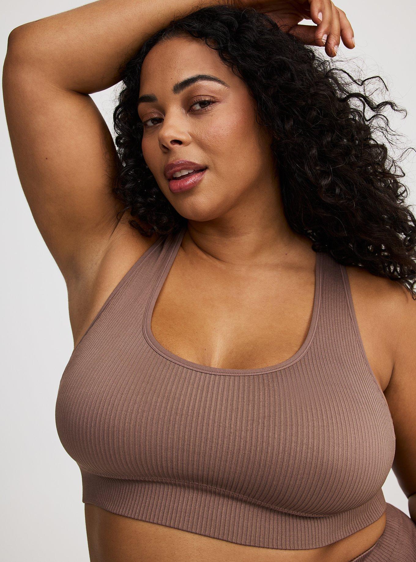 Lightly Lined Seamless Rib Racerback Bralette