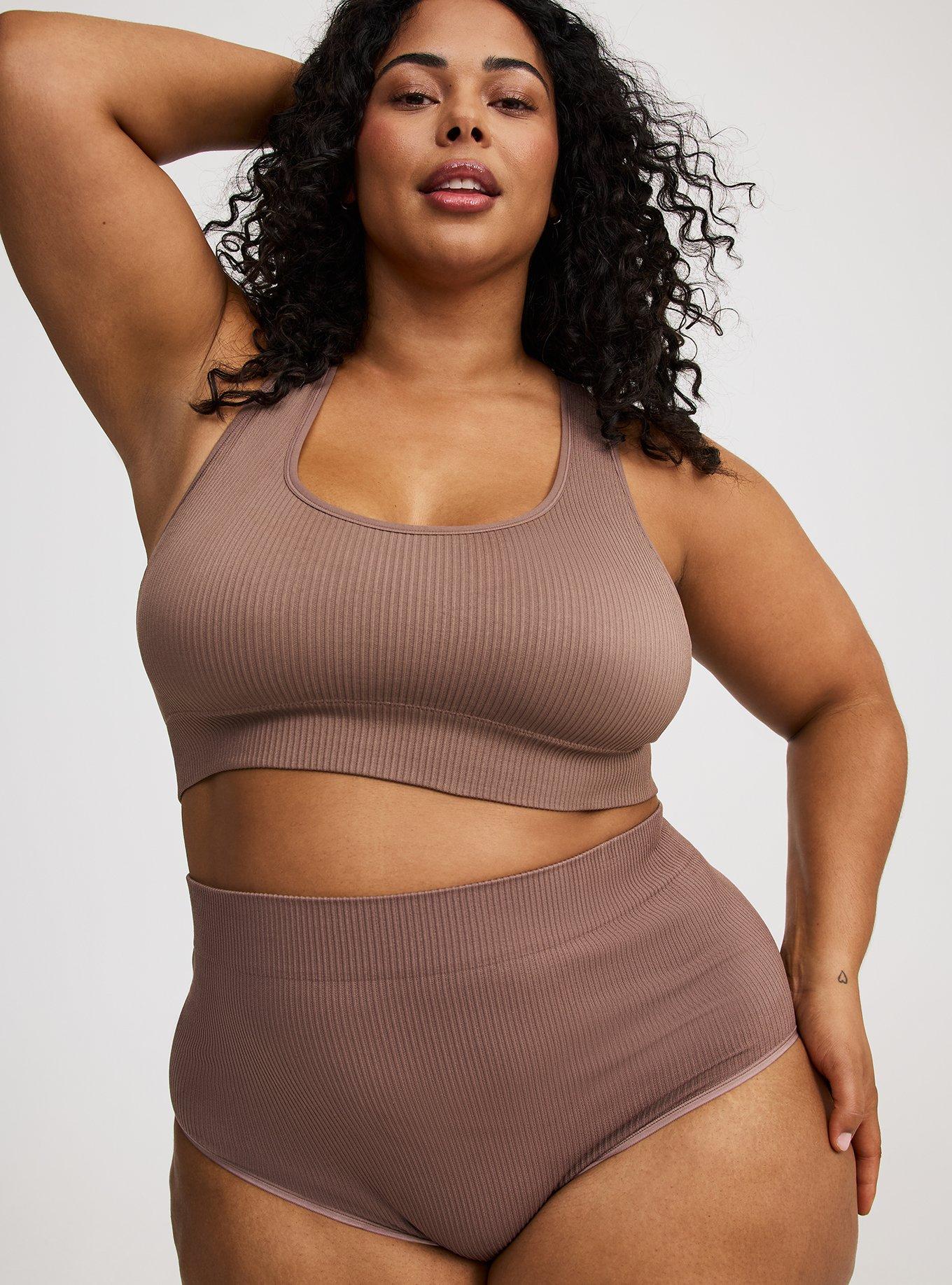 Lightly Lined Seamless Rib Racerback Bralette