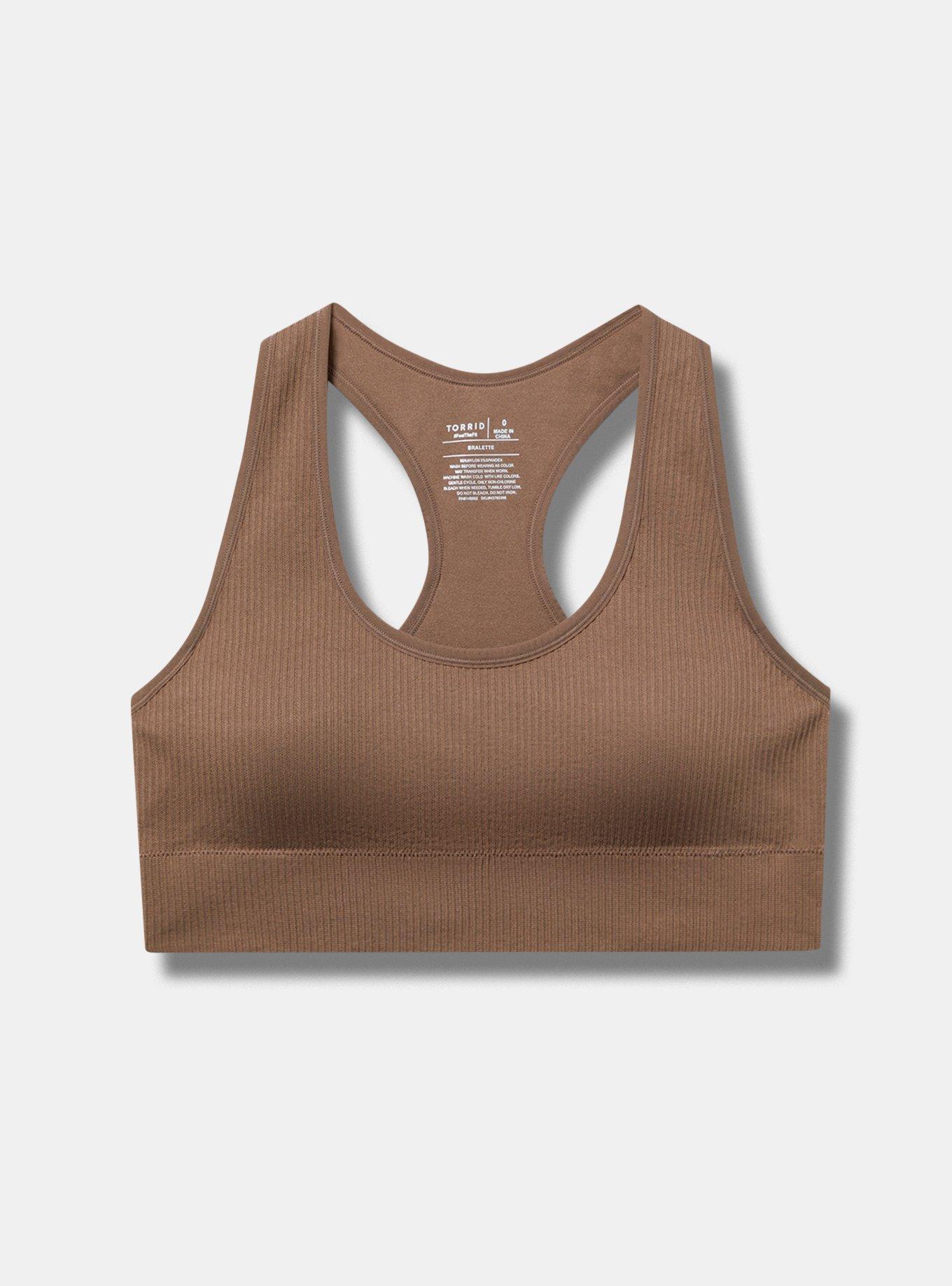 Lightly Lined Seamless Rib Racerback Bralette