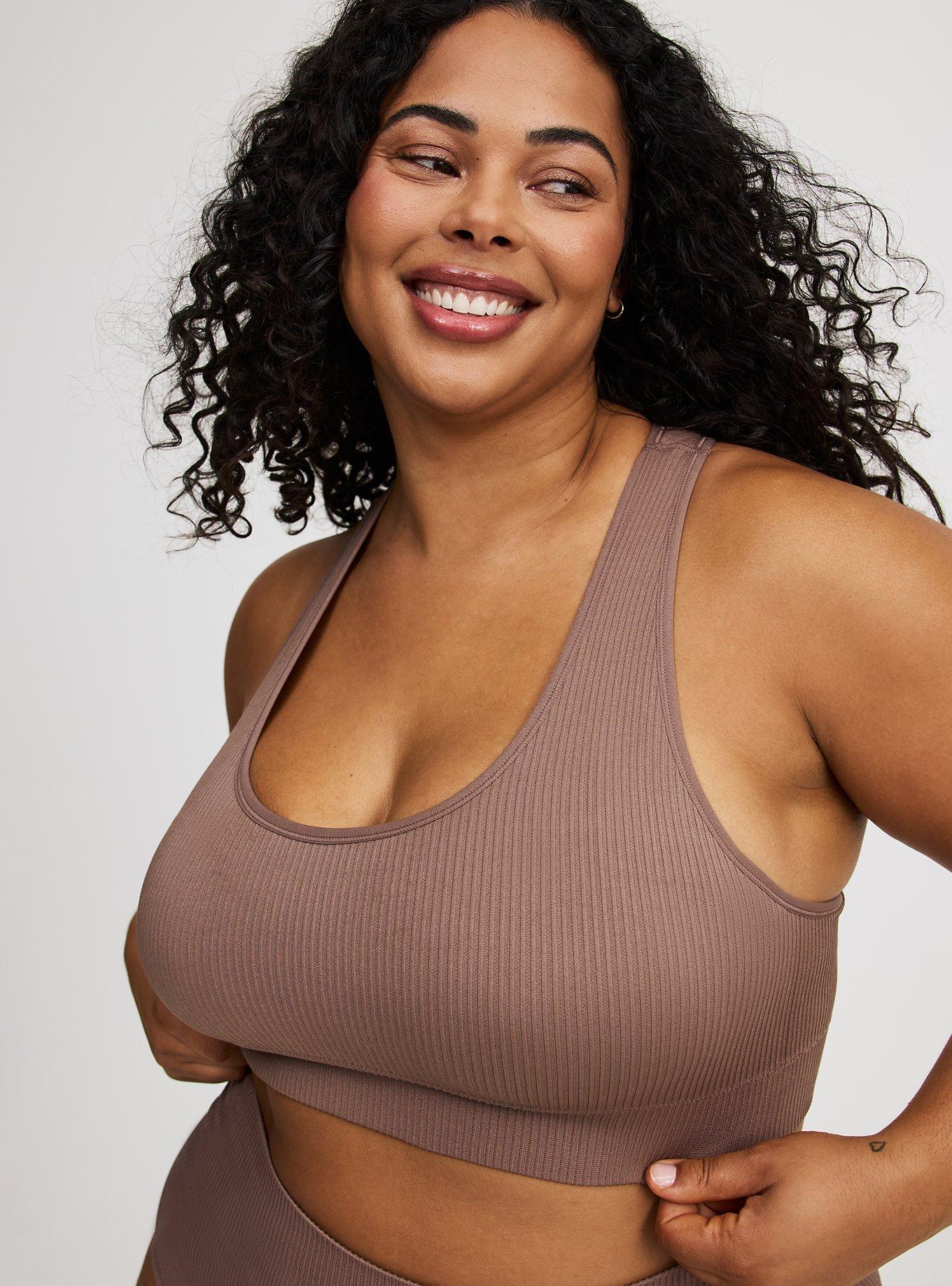 Lightly Lined Seamless Rib Racerback Bralette