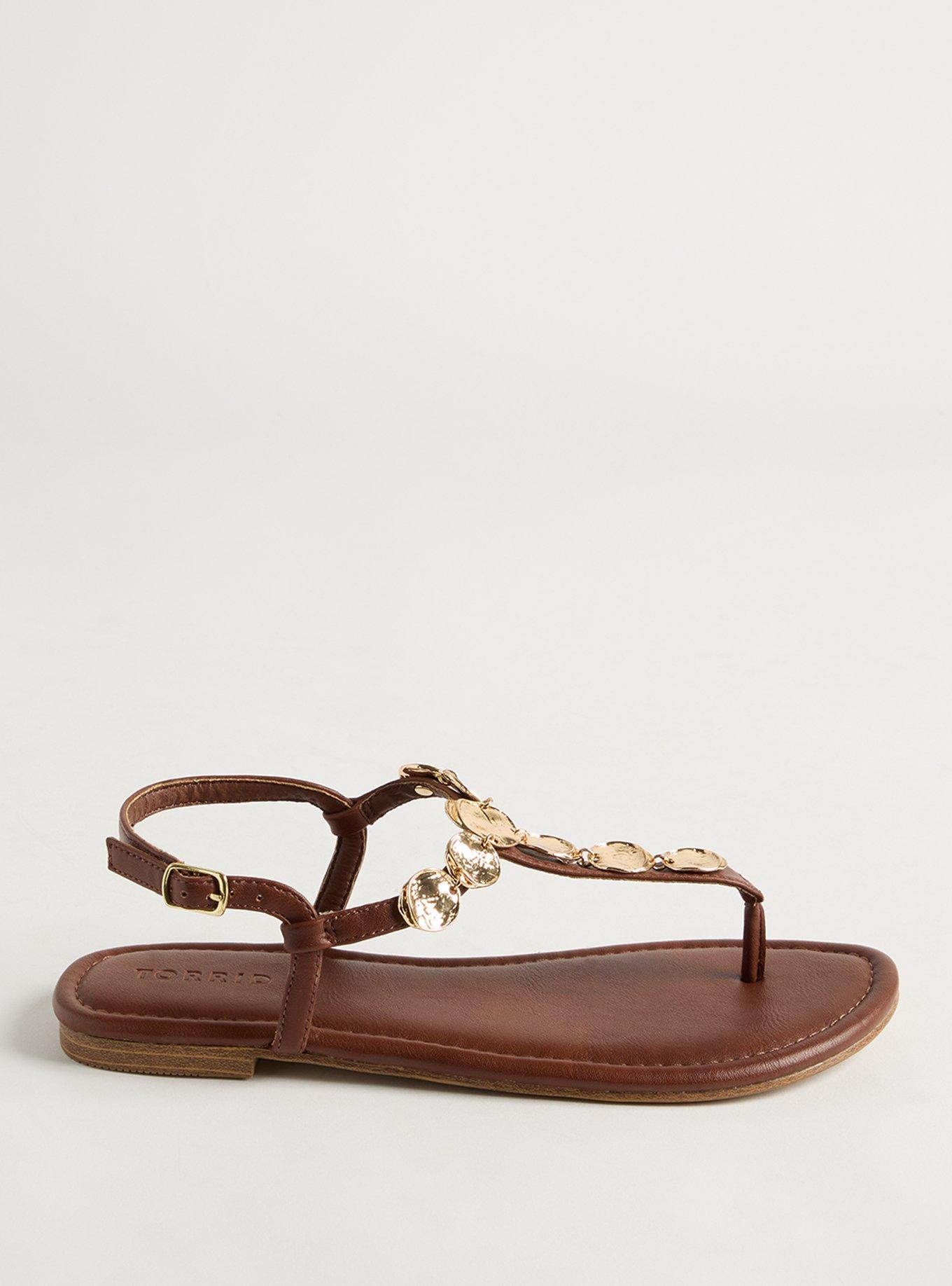 Coin T-Strap Sandal (WW)