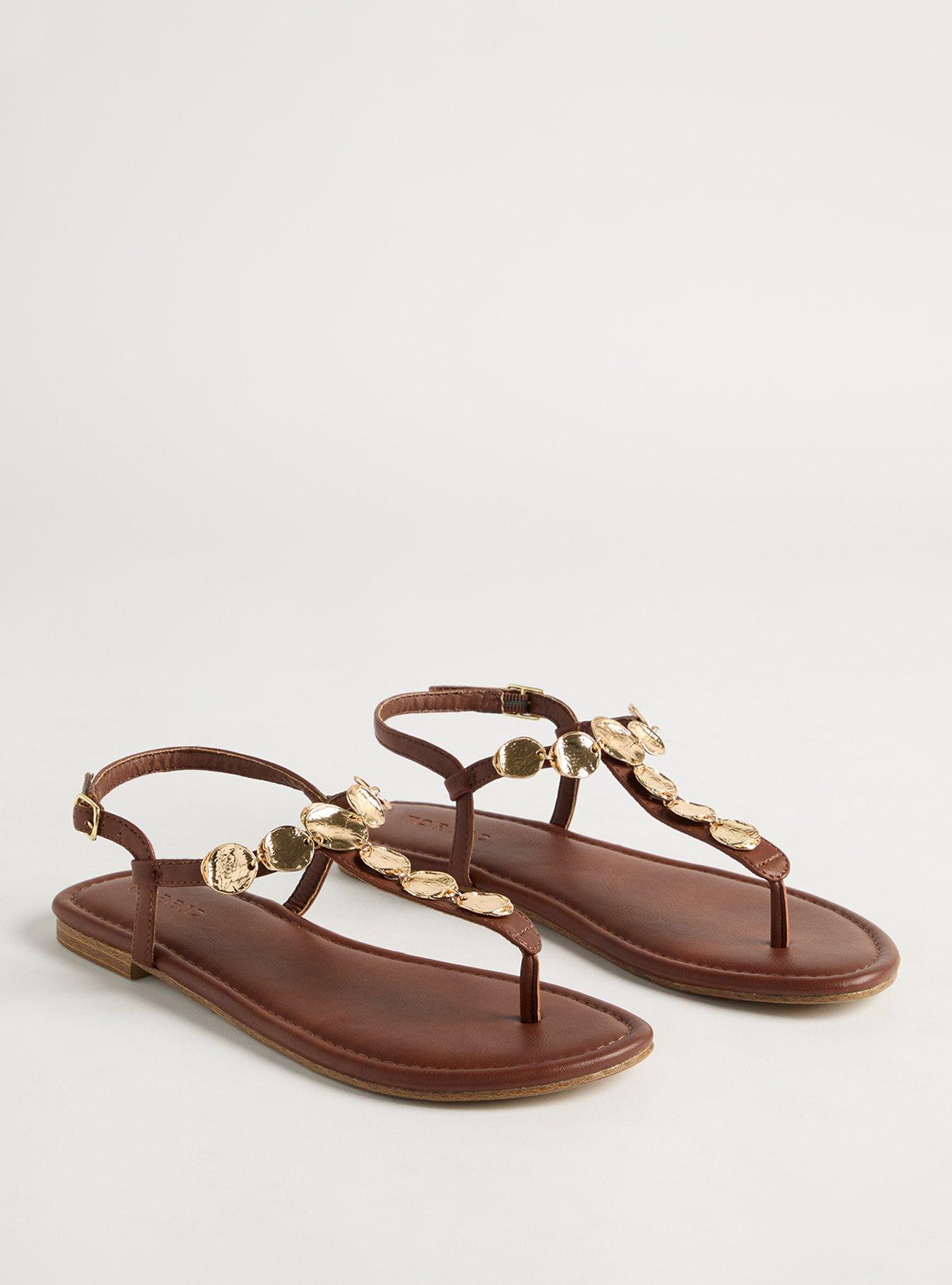 Coin T-Strap Sandal (WW)