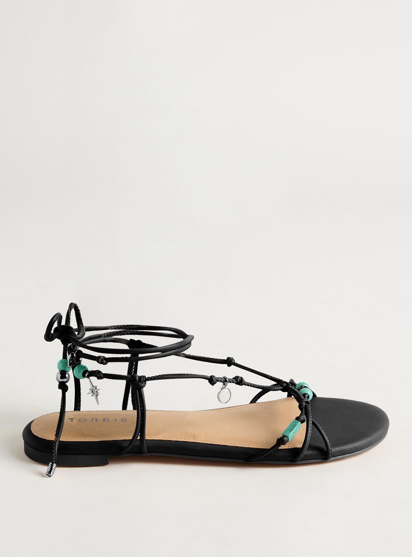 Beaded Strappy Sandal (WW)