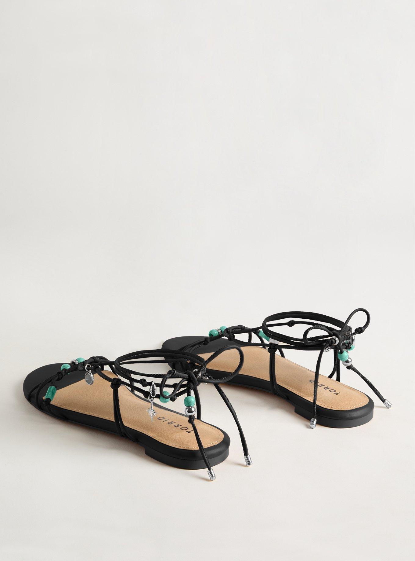 Beaded Strappy Sandal (WW)