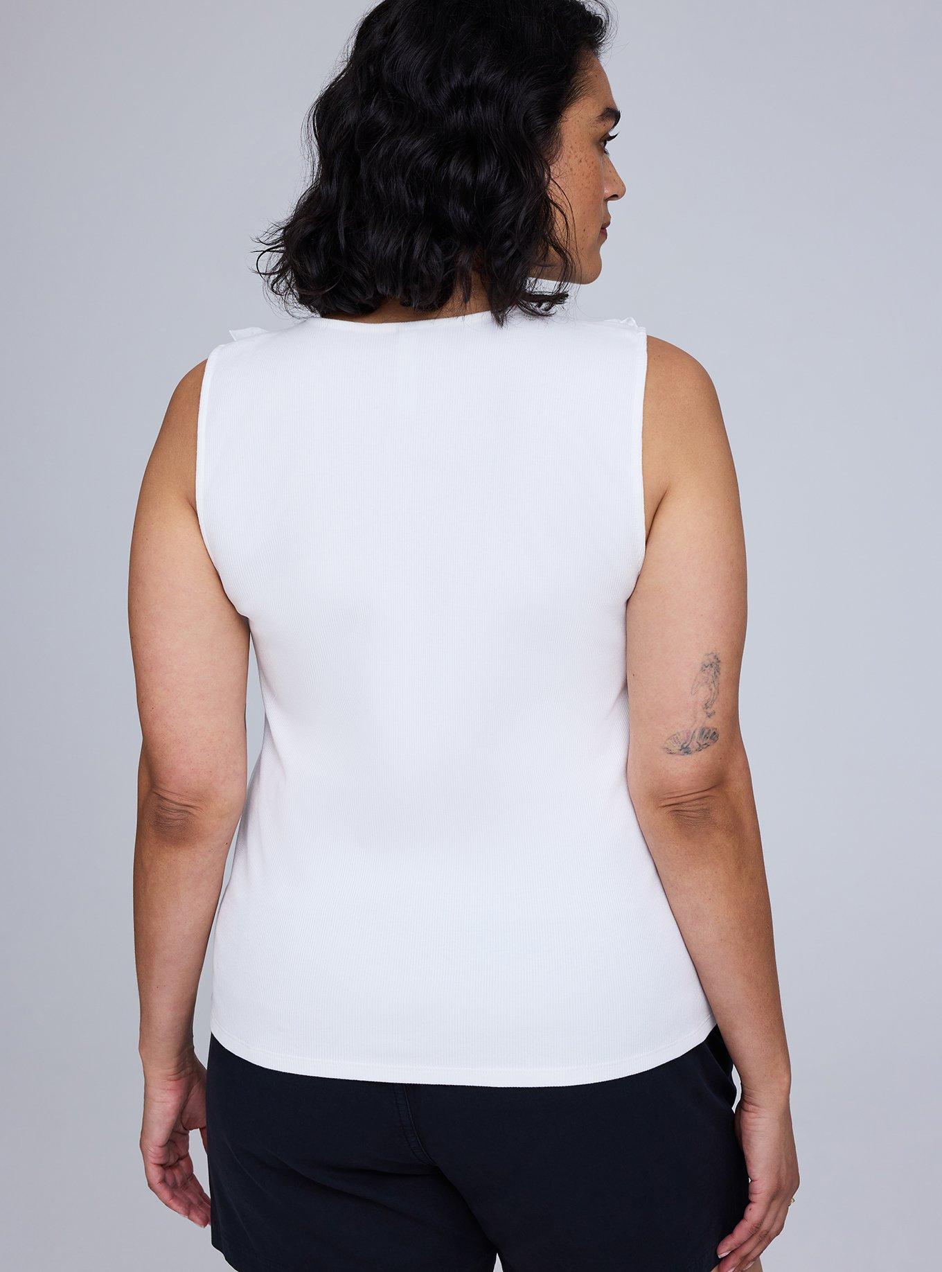 Belle Isle Eyelet Ruffle Tank