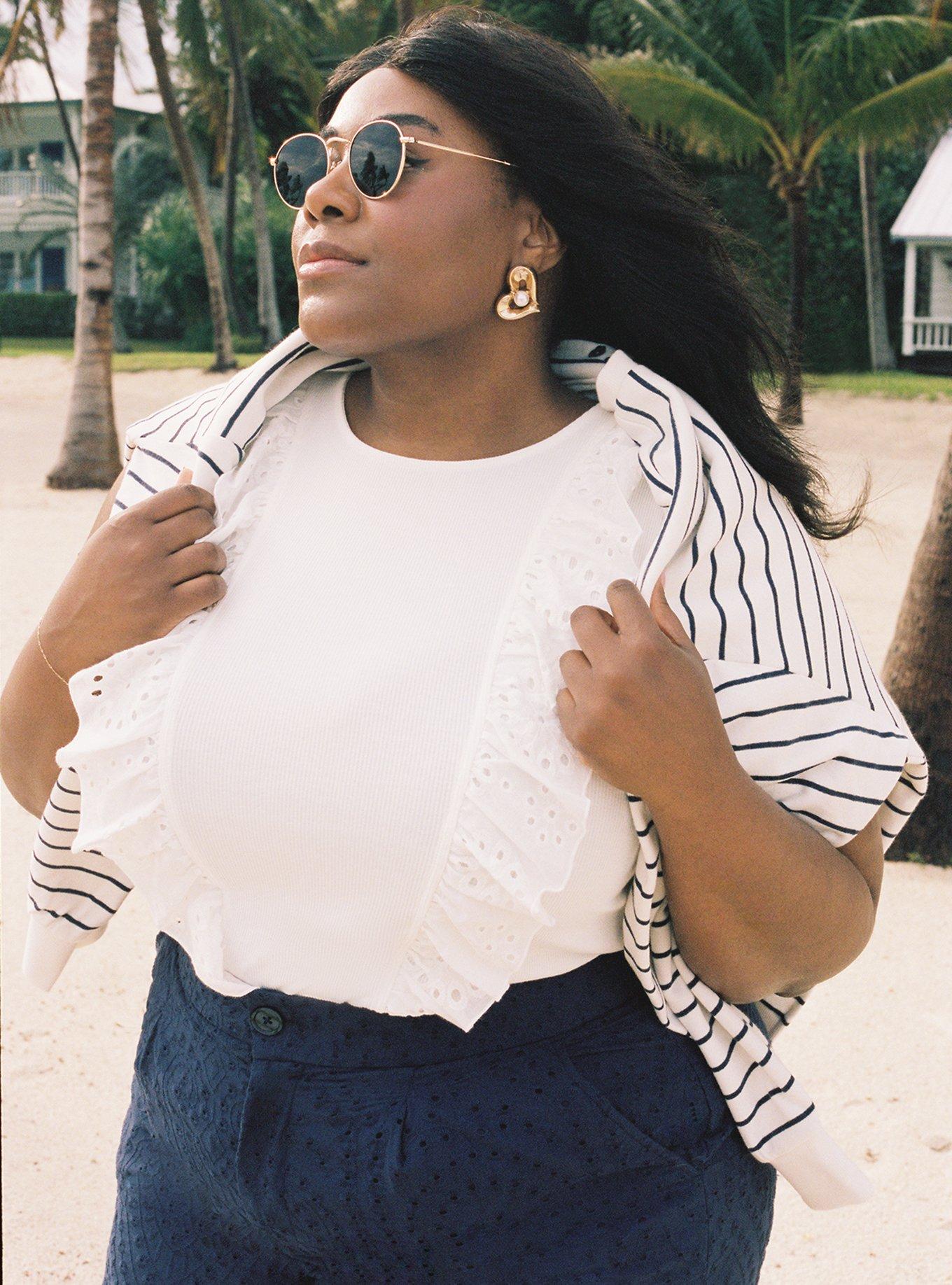 Belle Isle Eyelet Ruffle Tank