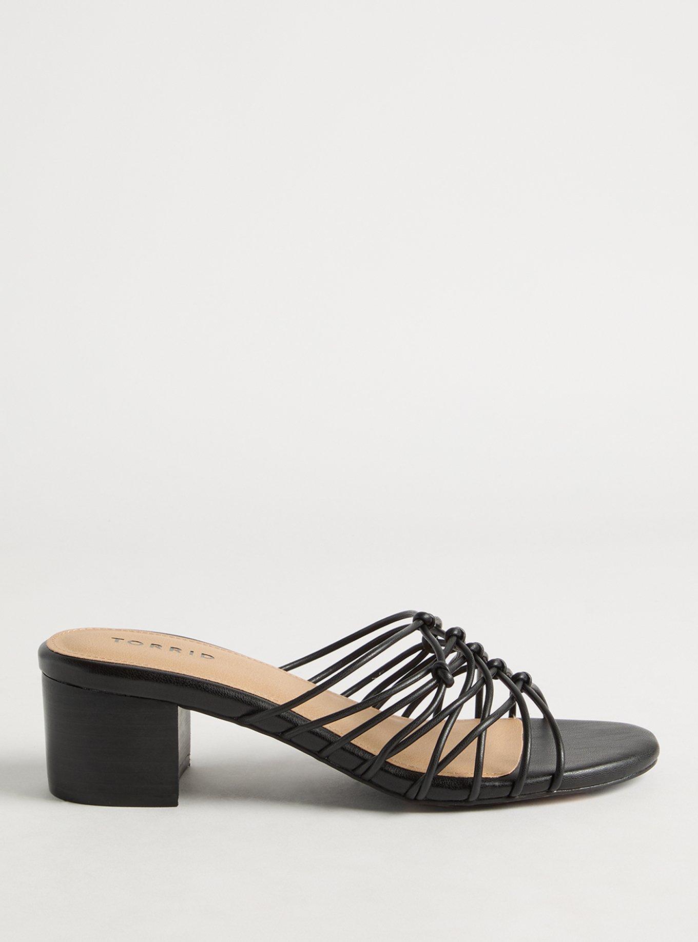 Knotted Strappy Block Heel