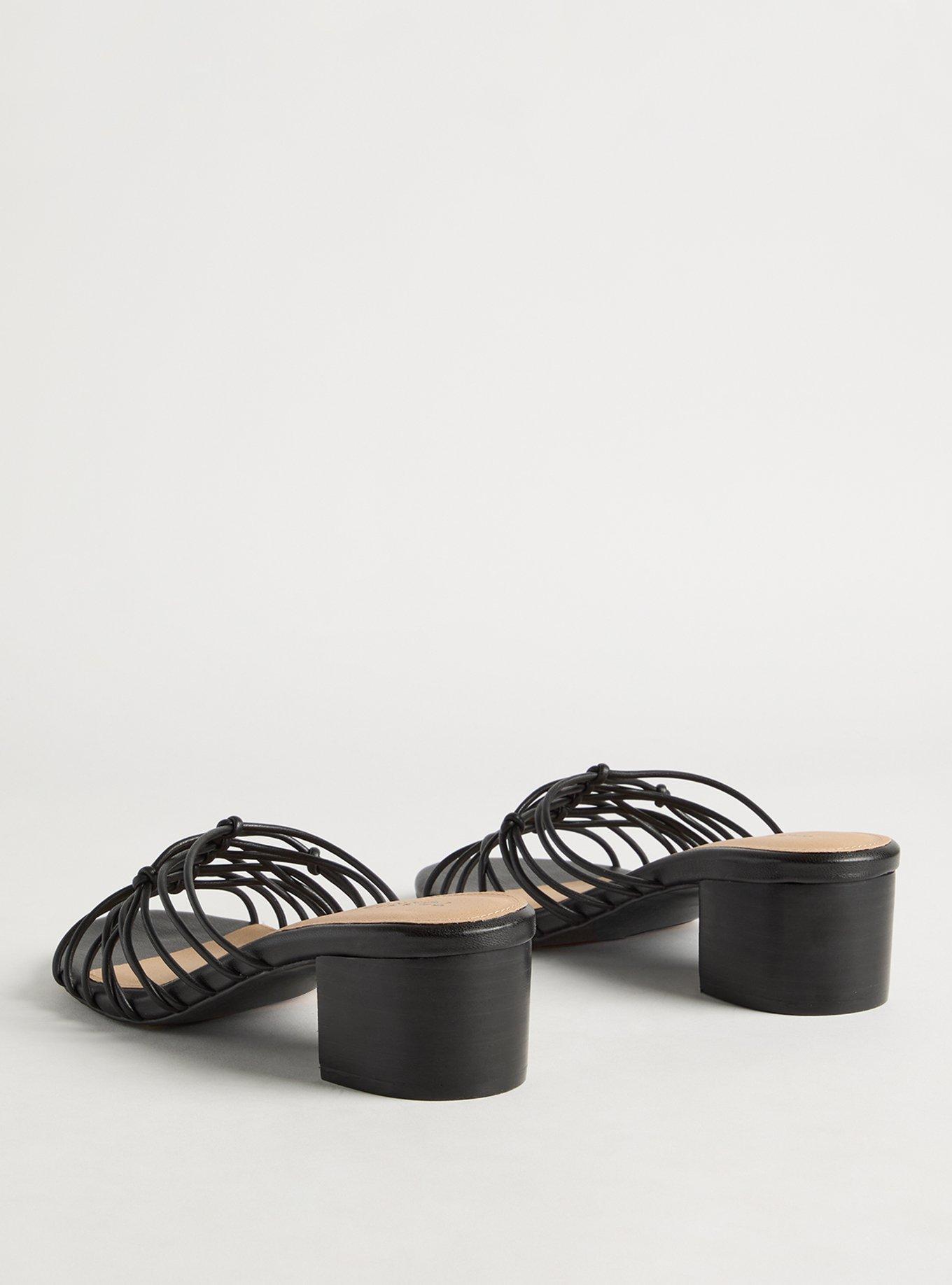 Knotted Strappy Block Heel