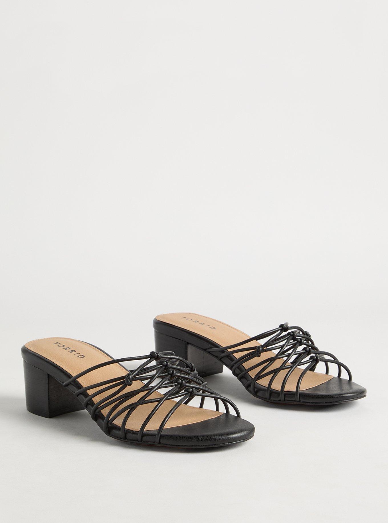 Knotted Strappy Block Heel