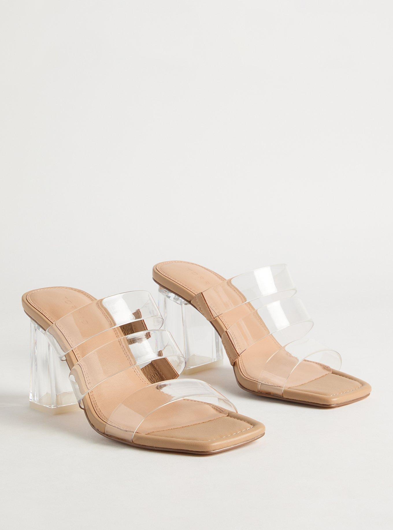 Triple Strap Lucite Heel (WW)
