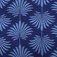 Belle Isle Flutter Sleeve Crew Tank, FANNED LEAVES NAVY, swatch