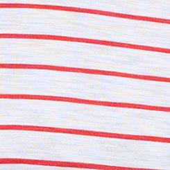 Belle Isle Flutter Sleeve Crew Tank, PERFECT STRIPE RED WHITE, swatch