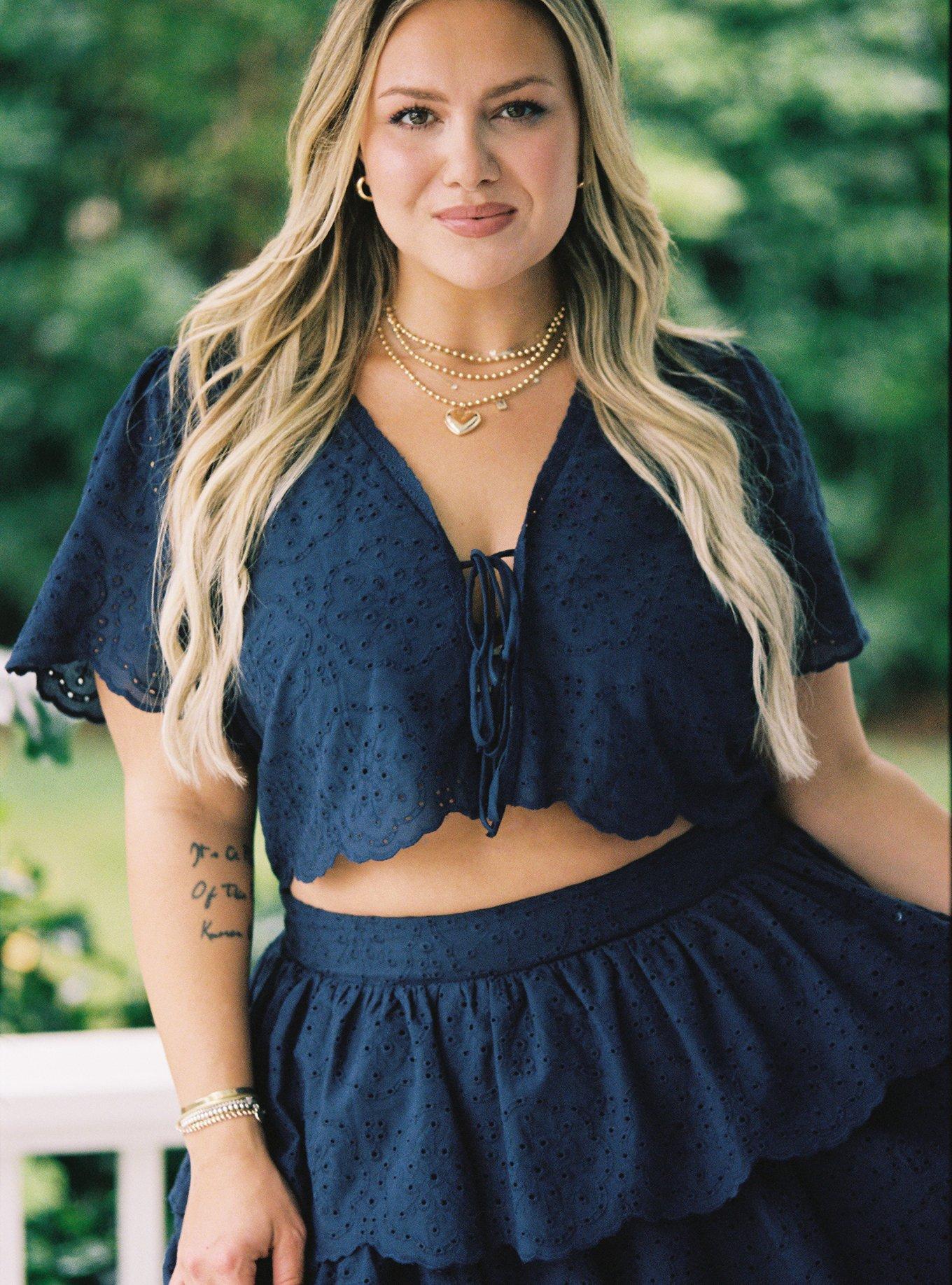 Belle Isle Eyelet Tie-Front Top