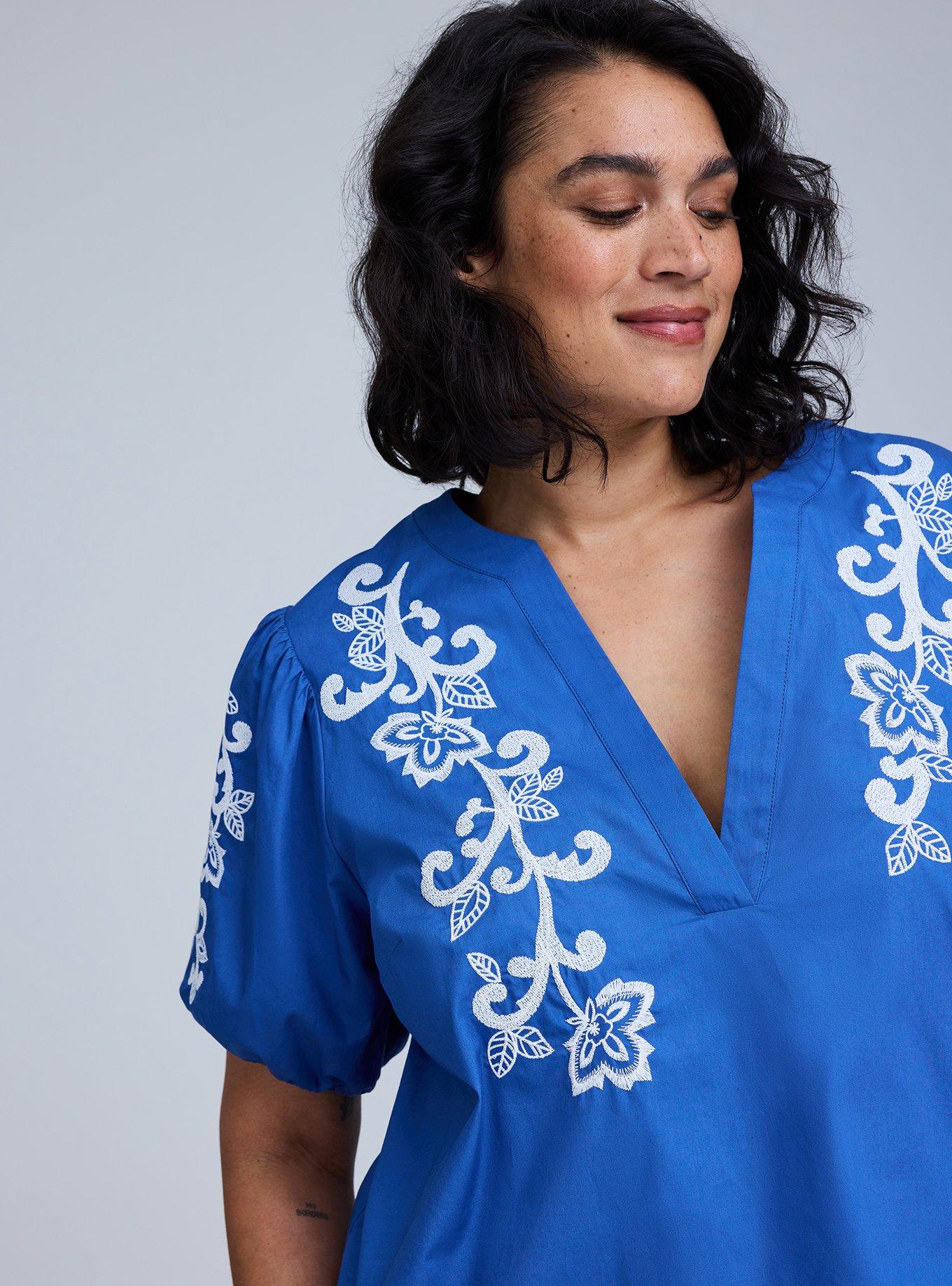 Belle Isle Embroidered Puff Sleeve Top