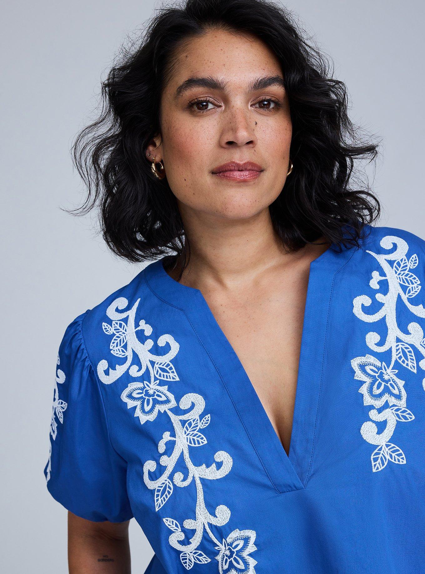 Belle Isle Embroidered Puff Sleeve Top
