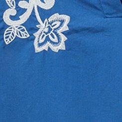 Plus Size Belle Isle Embroidered Puff Sleeve Top, BRIGHT COBALT, swatch