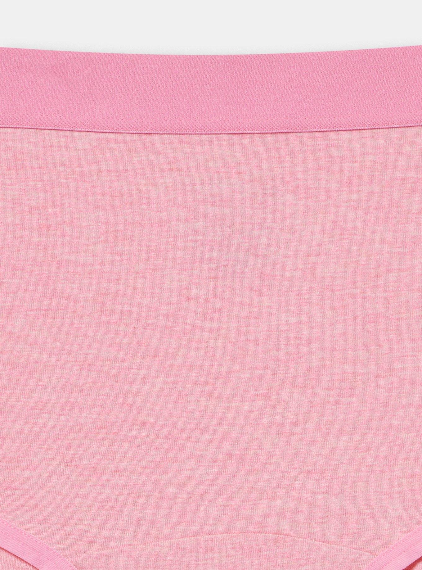 Cotton Mid-Rise Brief Panty, CAMELLIA ROSE TRUE HEATHER, alternate