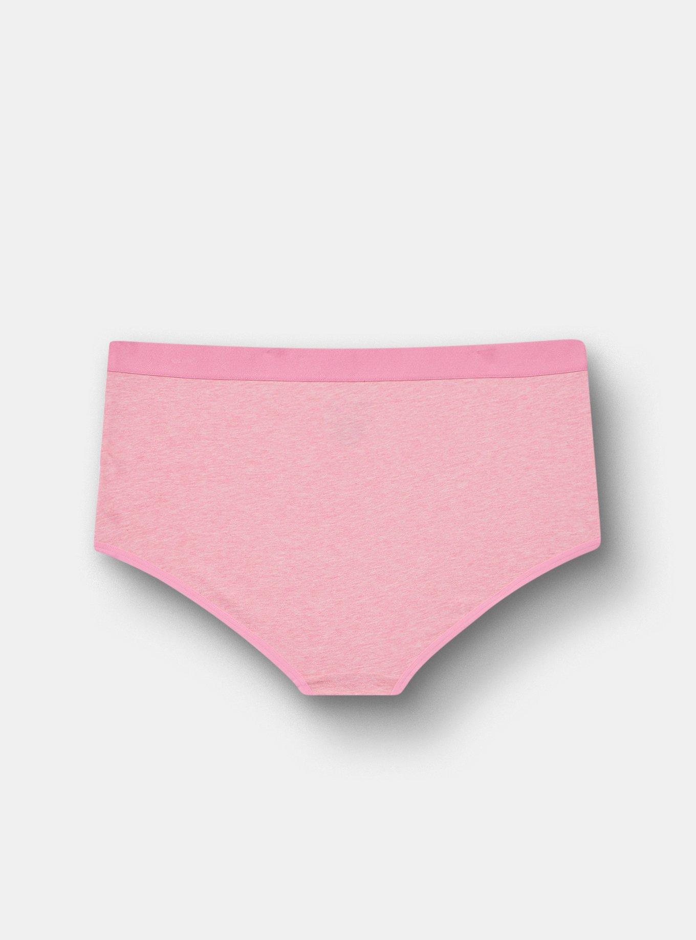 Cotton Mid-Rise Brief Panty, CAMELLIA ROSE TRUE HEATHER, alternate