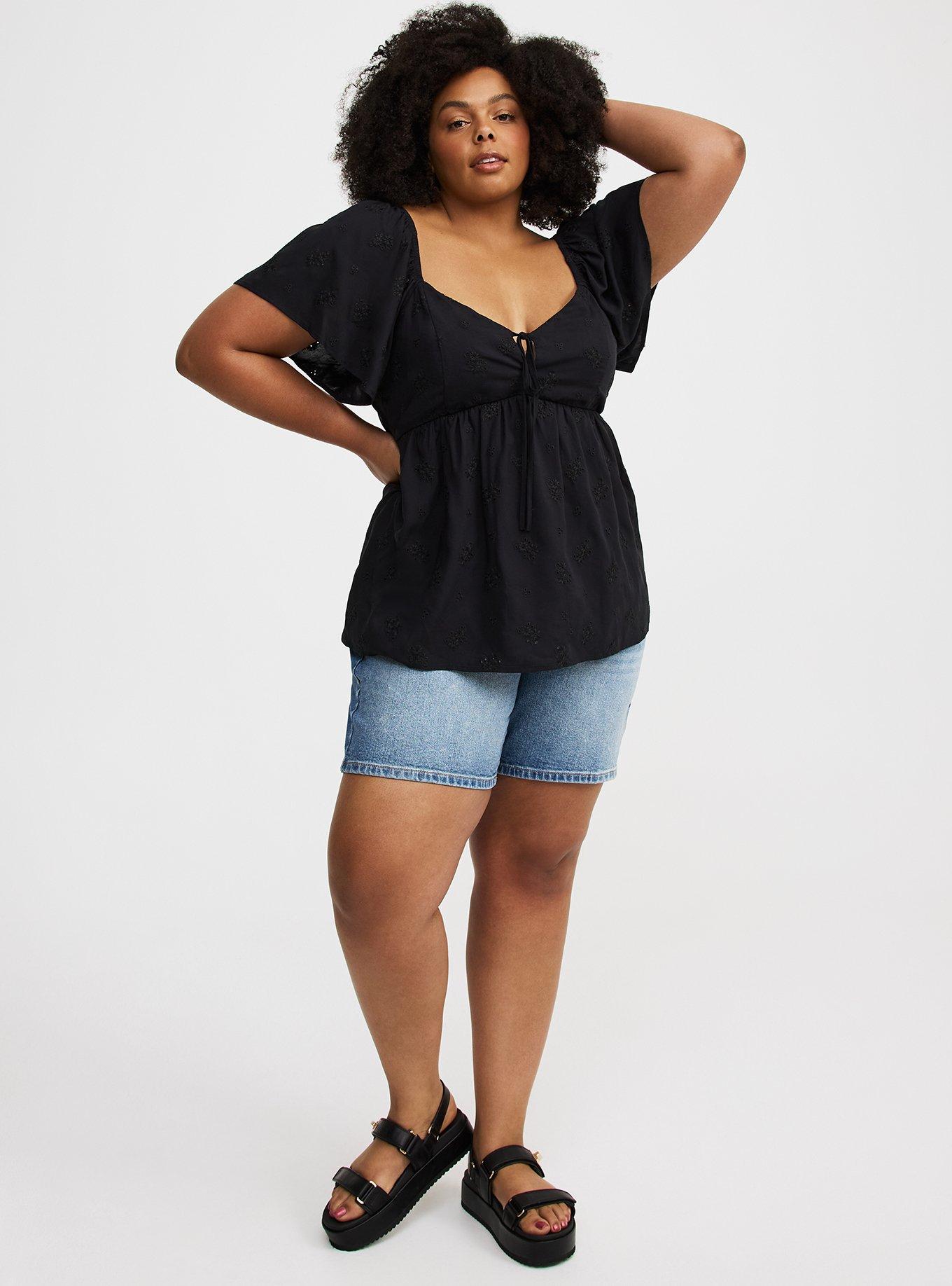 Peplum Challis Tie-Back Top