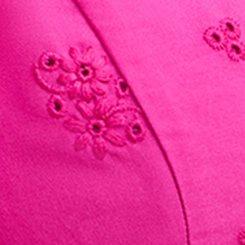 Peplum Challis Tie-Back Top, FUCHSIA RED, swatch