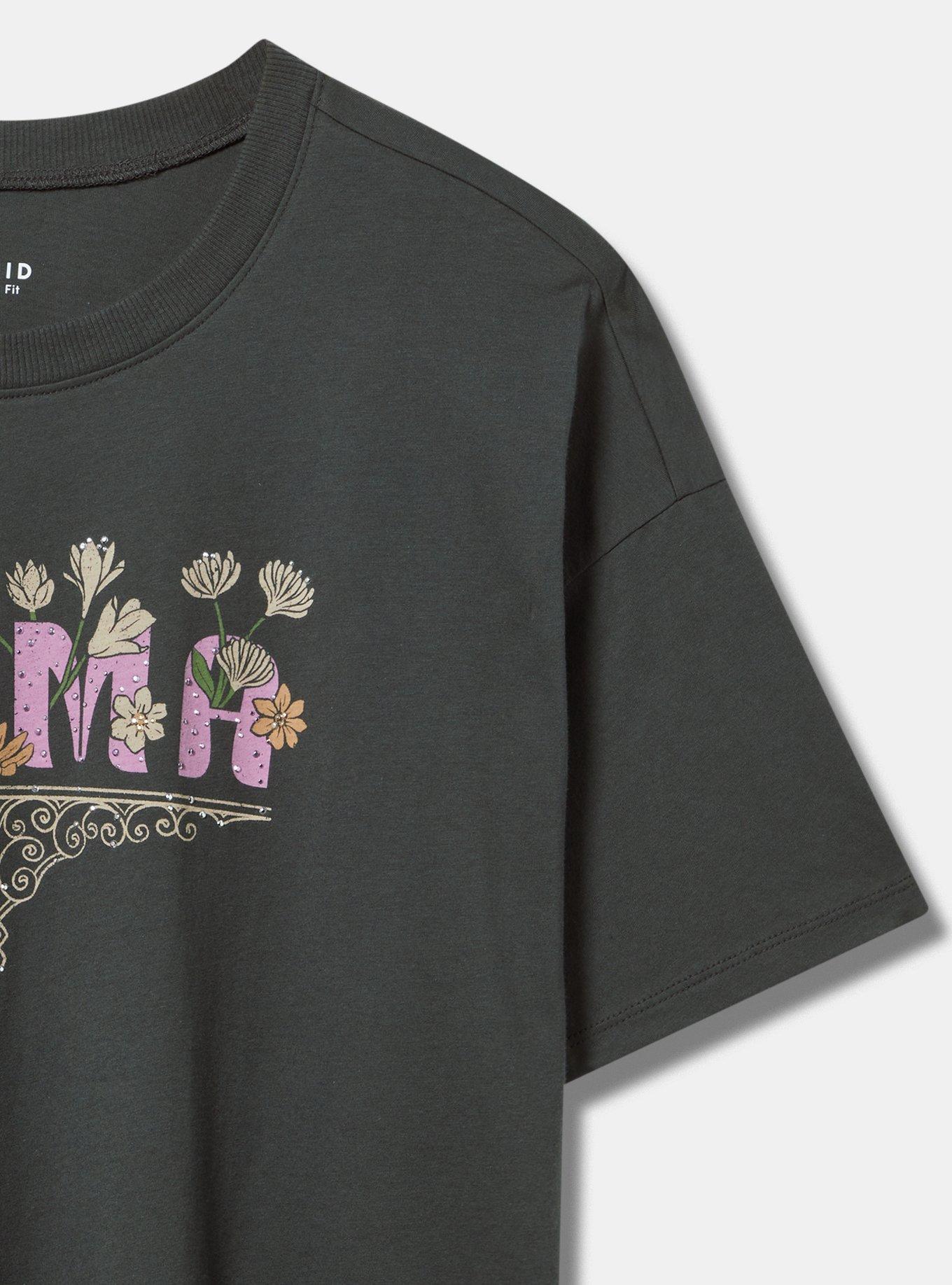 Mama Floral Oversized Heritage Jersey Tunic Tee