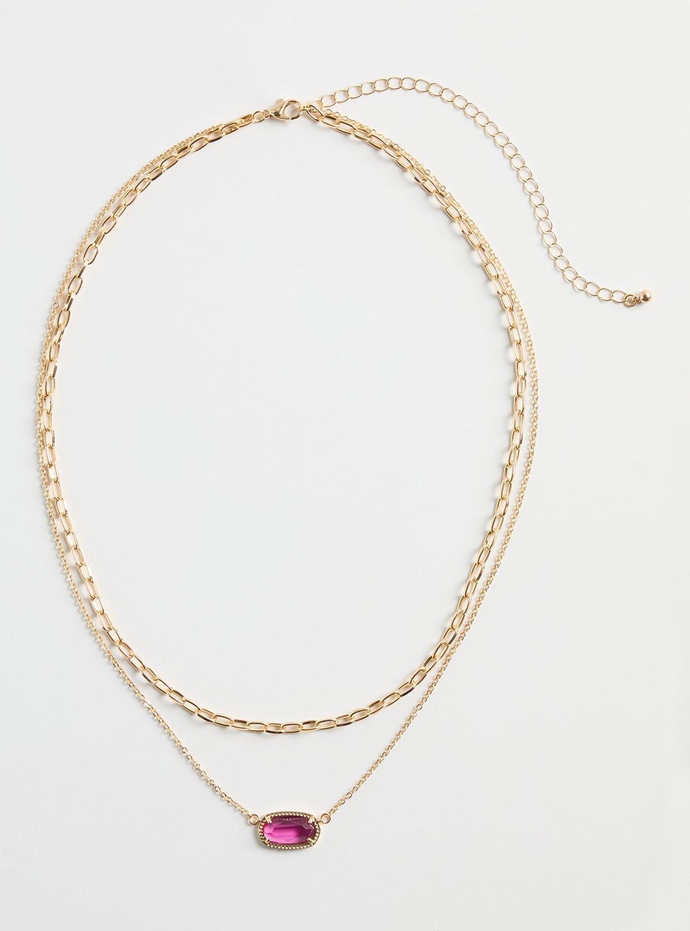 Gem Bar Layered Necklace