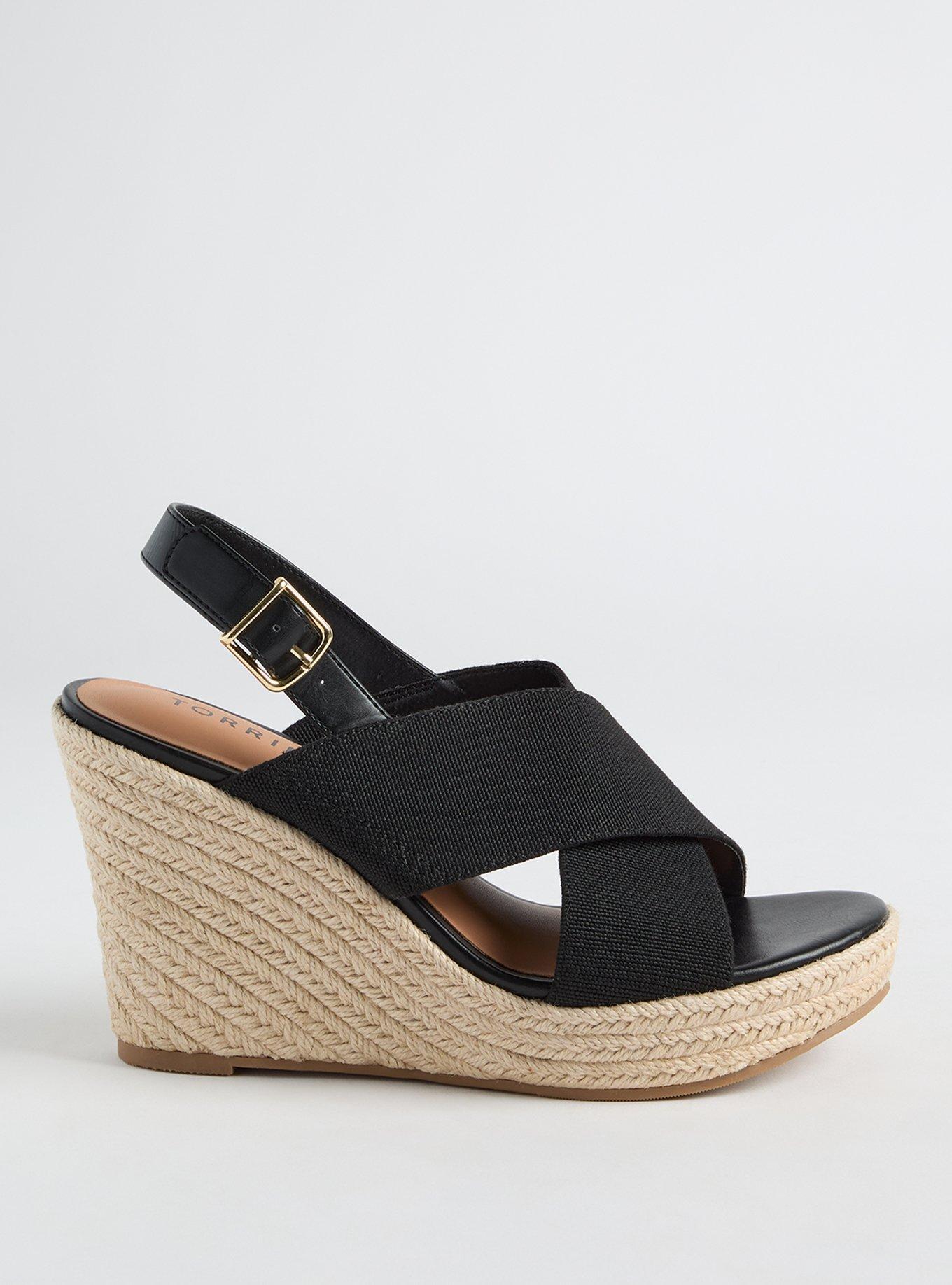 Cross Band Platform Wedge