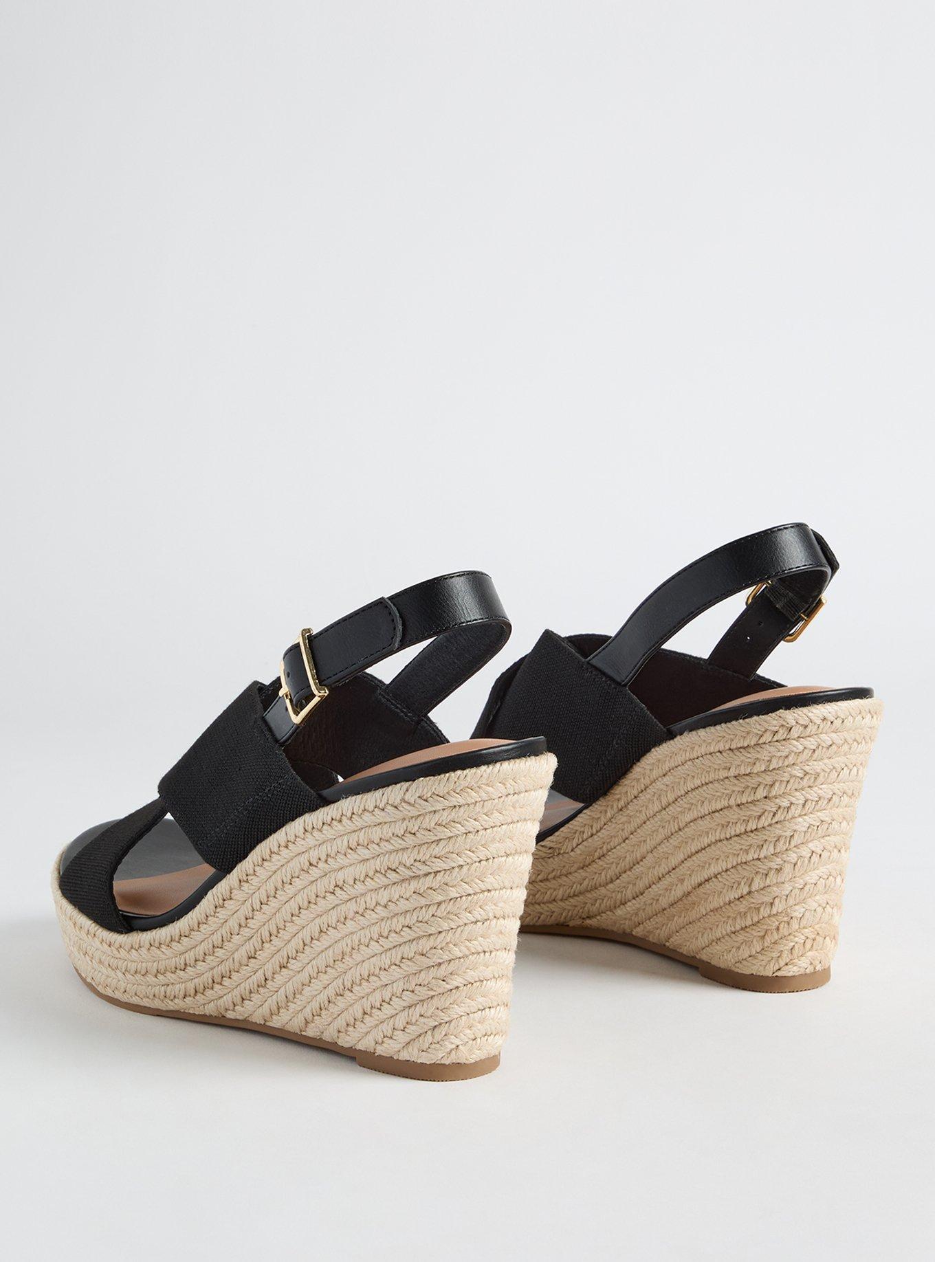 Cross Band Platform Wedge