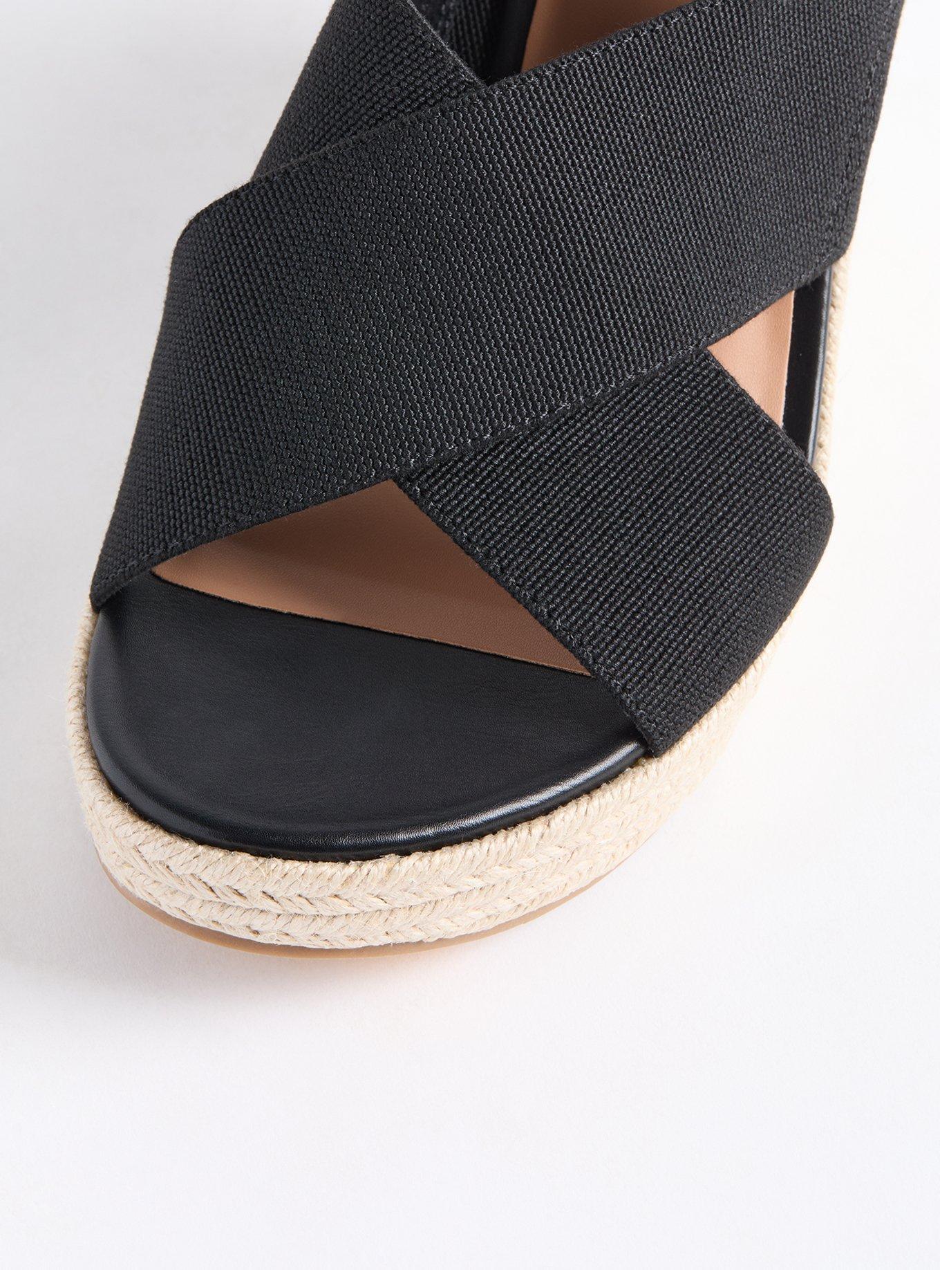 Cross Band Platform Wedge