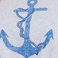 Plus Size Belle Isle Anchor Crew Tee, LIGHT HEATHER GREY, swatch