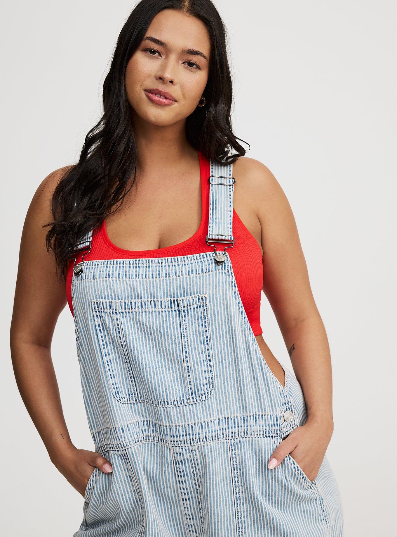 Vintage Stretch Denim Shortall